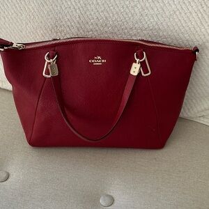 Coach Cherry Red Leather Shoulder Bag